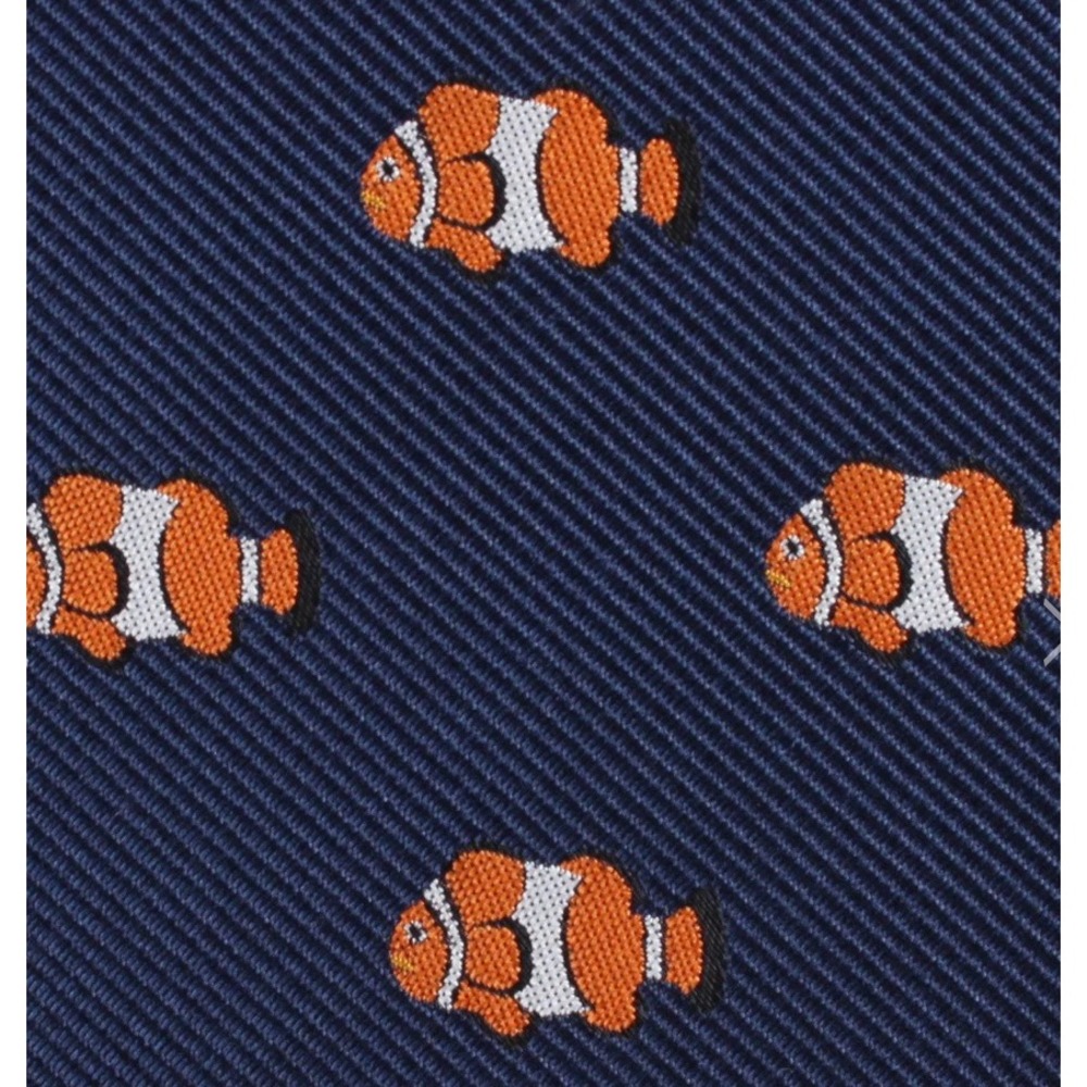 OTAA Australia Mens Clownfish Bow Tie Blue Orange‎ Fish Novelty Preppy Wedding - Picture 3 of 7